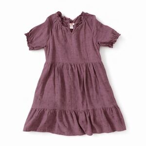 Cat & Jack Girls Mauve Tiered Dress | Size 6/7 | Short Sleeve